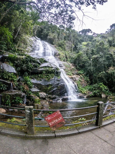 巴西里约热内卢Tijuca国家公园的Taunay瀑布 — 图库照片