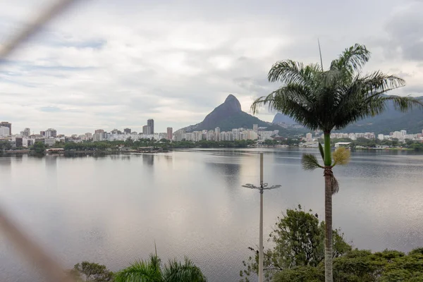 Utsikt Över Lagunen Rodrigo Freitas Rio Janeiro Brasilien — Stockfoto