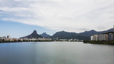 Rodrigo de Freitas Lagoon Rio de Janeiro, Brezilya için görünümünü.