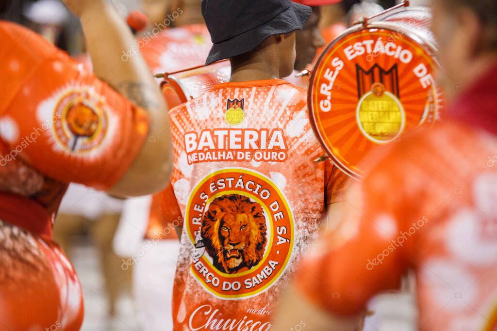 Technical Rehearsal of the Estacio de Sa Samba School in Rio de Janeiro