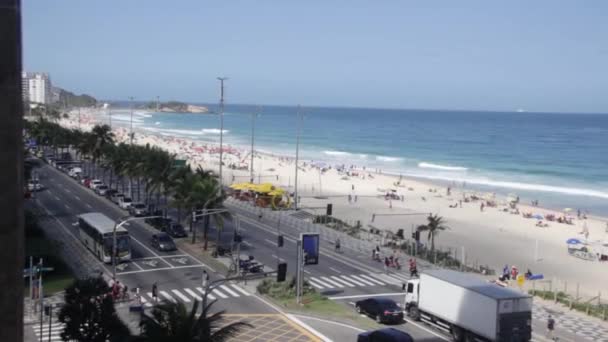 Vista Praia Ipanema Rio Janeiro Brasil — Vídeo de Stock