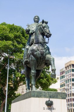 Rio de Janeiro, Brezilya 'da Dom Joao VI heykeli - 13 Kasım 2022: Rio de Janeiro' da bulunan Dom Joo VI heykeli.