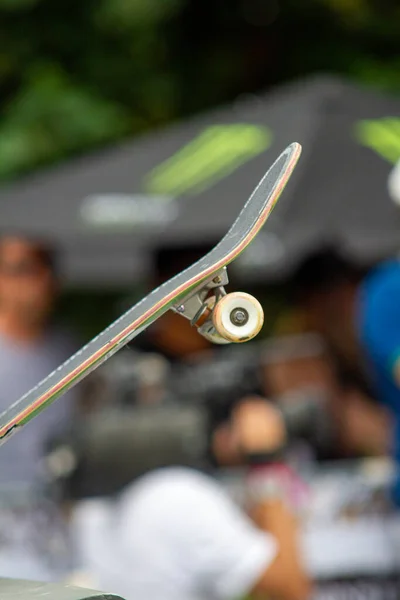 Фигура Скейтбордиста Трассе Рио Жанейро Бразилия — стоковое фото