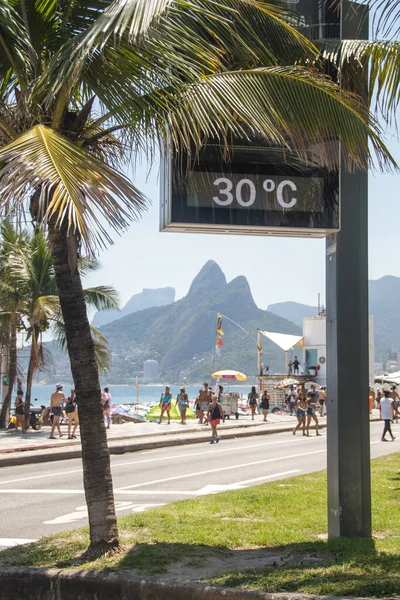 Playa Ipanema Río Janeiro Brasil Enero 2023 Playa Ipanema Llena — Foto de Stock