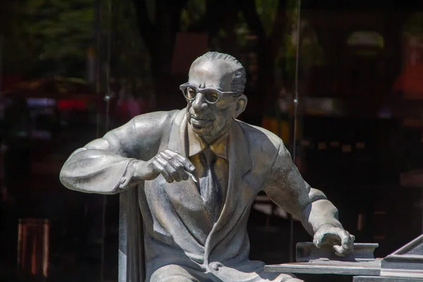 Статуя Поэта Мануэля Бандейры Рио Жанейро Бразилия Ноября 2022 Года — стоковое фото