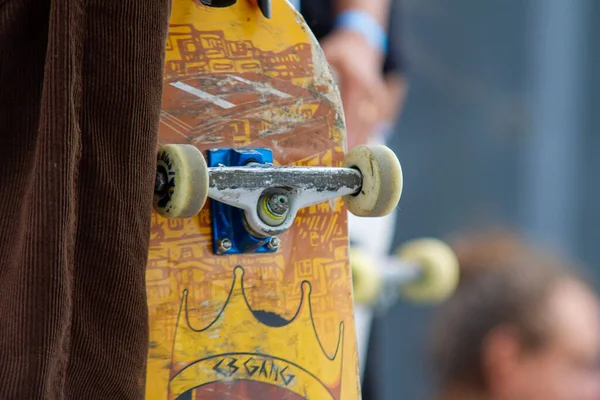 Junger Mann Mit Skateboard Rio Janeiro Brasilien Oktober 2022 Junger — Stockfoto