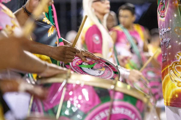 Drums Lins Imperial Samba School Rio Janeiro Brazil January 2023 — Stock Photo, Image