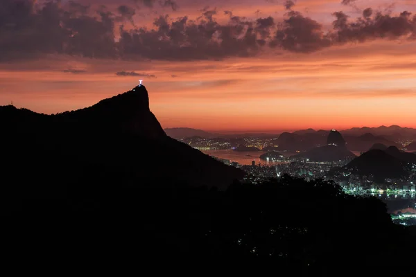 Рассвет Китайском Виде Рио Жанейро Бразилия — стоковое фото