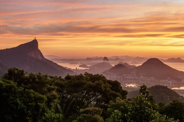 Amanhecer Vista Chinesa Rio Janeiro Brasil — Fotografia de Stock