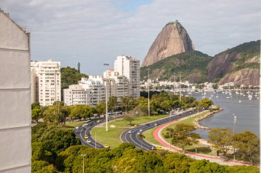 Rio de Janeiro Brezilya 'daki Botafogo Koyu manzarası.