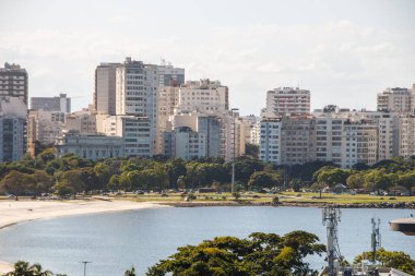 Rio de Janeiro Brezilya 'daki Botafogo Koyu manzarası.