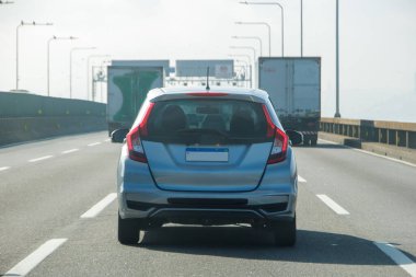 Rio x Niteroi köprüsü Rio de Janeiro, Brezilya - 11 Nisan 2023: Rio x Niteroi köprüsü üzerinde Rio de Janeiro Körfezi.