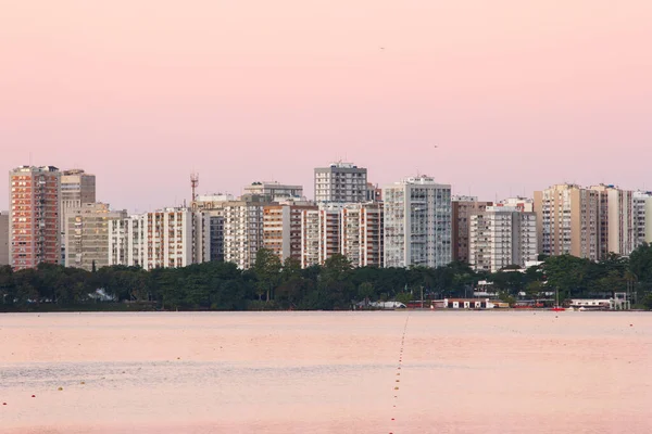 stock image View of the rodrigo de freitas lagoon in Rio de Janeiro Brazil.