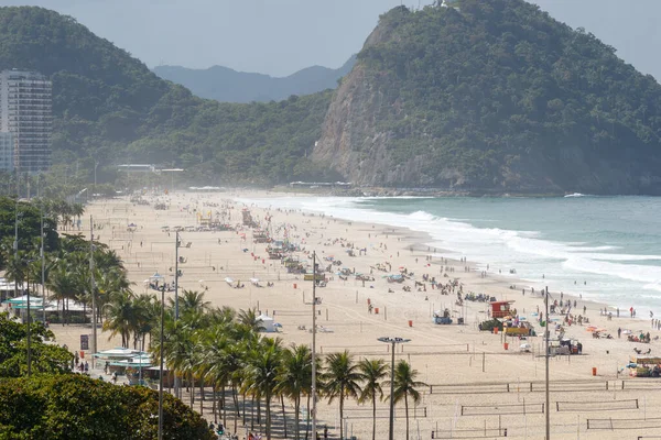 Playa Copacabana Río Janeiro Brasil Junio 2023 Vista Playa Copacabana — Foto de Stock