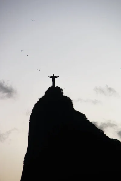 Christus Verlosser Rio Janeiro Brazilië April 2023 Standbeeld Van Christus — Stockfoto