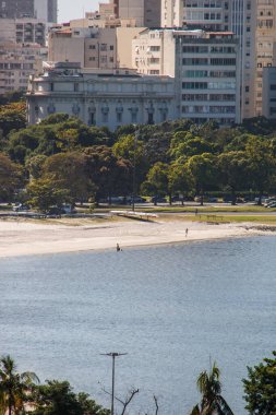 Rio de Janeiro Brezilya 'daki Botafogo Koyu manzarası.