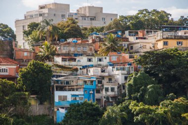 Rio de Janeiro Brezilya 'daki Blue Hill gecekonduları.