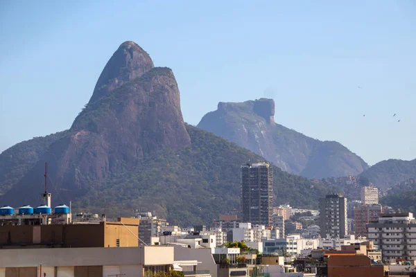 Вид Двухгорного Брата Рио Жанейро Бразилия — стоковое фото