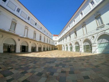 Rio de Janeiro, Brezilya 'daki Ulusal Tarih Müzesi - 1 Ocak 2016: Rio de Janeiro' daki Ulusal Tarih Müzesi 'nin içinden görüş.