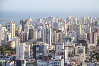 Espirito Santo, Brezilya 'daki Vila Velha şehri - 23 Eylül 2023: Espirito Santo' daki Vilha Velha şehrinin havadan görünüşü.