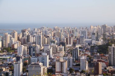 Espirito Santo, Brezilya 'daki Vila Velha şehri - 23 Eylül 2023: Espirito Santo' daki Vilha Velha şehrinin havadan görünüşü.