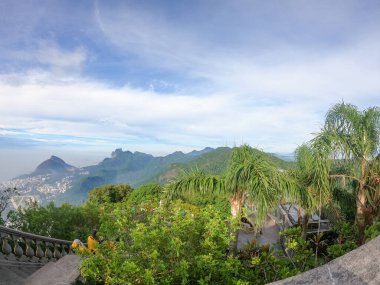 View from the top of Corcovado Hill in Rio de Janeiro, Brazil. clipart