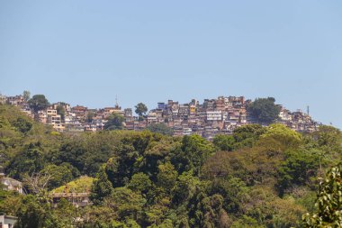 Rio de Janeiro, Brezilya 'daki Leblon mahallesinden Rocinha favela görüldü.
