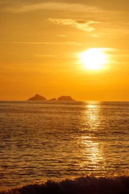 günbatımı Ipanema Plajı rio de Janeiro, Brezilya.