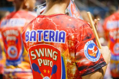 Rio de Janeiro, Brezilya 'daki Academicos de Vigario Geral Samba Okulu - 20 Ocak 2024: Akademicos de Vigario Geral samba okulunun teknik provalarının detayları.