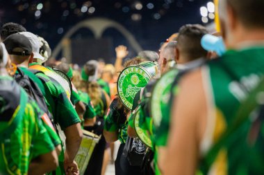 Rio de Janeiro, Brezilya 'daki Imperio da Tijuca Samba Okulu' nun davulları - 6 Ocak 2024: Imperio da Tijuca samba okulunun davullarının teknik testleri.