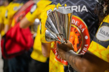 Estacio de Sa Samba School, Rio de Janeiro, Brezilya - 6 Ocak 2024: Estacio de Sa samba okulunun teknik provaları.