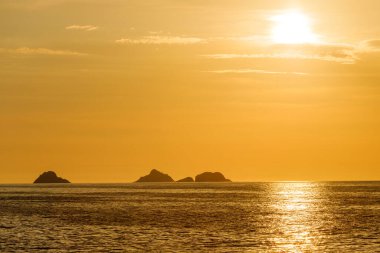 günbatımı Ipanema Plajı rio de Janeiro, Brezilya.