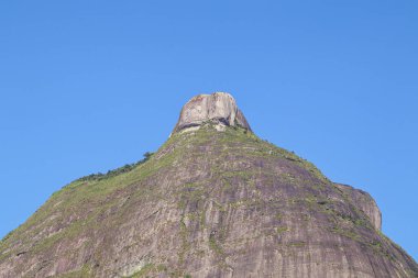 Gavea Stone view from Sao Conrado beach in Rio de Janeiro, Brazil. clipart