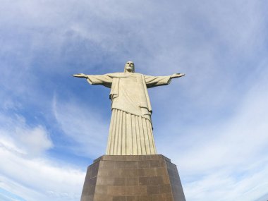 Rio de Janeiro, Brezilya 'daki Kurtarıcı İsa Heykeli - 24 Aralık 2023 Rio de Janeiro' daki Kurtarıcı İsa heykelinin detayları.