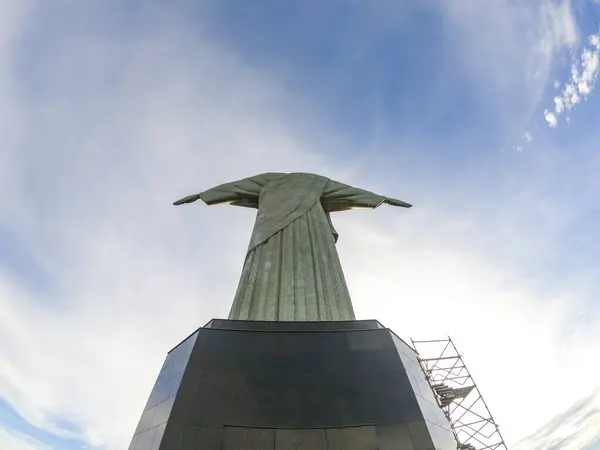 Statue Christ Redeemer Rio Janeiro Brazil December 2023 Details Statue — Stock Photo, Image