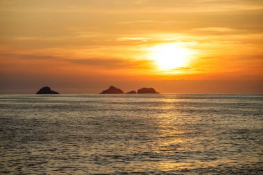 günbatımı Ipanema Plajı rio de Janeiro, Brezilya.