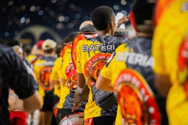 Estacio de Sa Samba School, Rio de Janeiro, Brezilya - 6 Ocak 2024: Estacio de Sa samba okulunun teknik provaları.