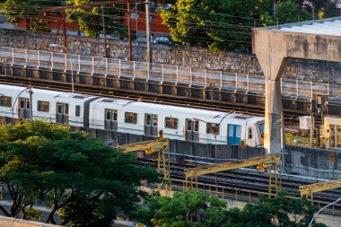 Brezilya, Sao Paulo 'nun merkezinde tren.