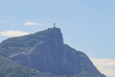 Rio de Janeiro, Brezilya 'daki Kurtarıcı İsa' ya Bakınız - 15 Mayıs 2024: Rio de Janeiro 'daki Kurtarıcı heykeli İsa' nın görüntüsü.