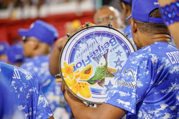 stock image Beija Flor samba school in Nilopolis Rio de Janeiro, Brazil - June 3, 2024: Technical rehearsal of the Beija Flor samba school in Rio de Janeiro.