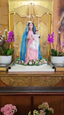 Espirito Santo, Brezilya 'daki Penha Leydisi' nin resmi - 18 Ekim 2023: Espirito Santo 'daki aynı tapınakta Penha Hanımı' nın görüntüsü.