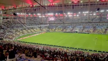 Rio de Janeiro, Brezilya 'daki Flamengo maçında Maracan Stadyumu - 18 Ekim 2023: Rio de Janeiro' daki Maracan Stadyumu 'nda Flamengo maçı.