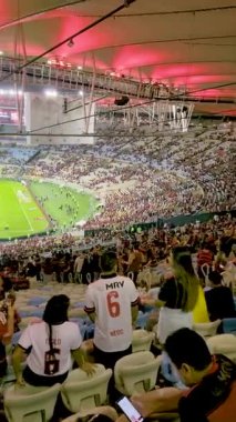 Rio de Janeiro, Brezilya 'daki Flamengo maçında Maracan Stadyumu - 18 Ekim 2023: Rio de Janeiro' daki Maracan Stadyumu 'nda Flamengo maçı.
