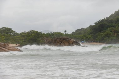 Cachadaco Beach in Trindade, Paraty in Rio de Janeiro, Brazil. clipart