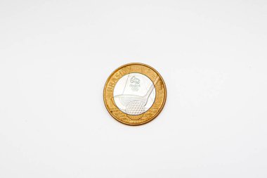 Rio de Janeiro, Brezilya 'da yapılan olimpiyatların anısına 1 gerçek para.