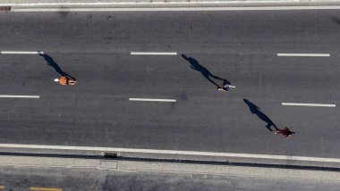 CopacabanaPlajı rio de Janeiro, Brezilya görünümünü.