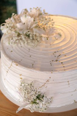 Rio de Janeiro, Brezilya 'da dekoratif düğün pastası.