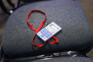 keypad device used for electronic voting at an event in Rio de Janeiro, Brazil.