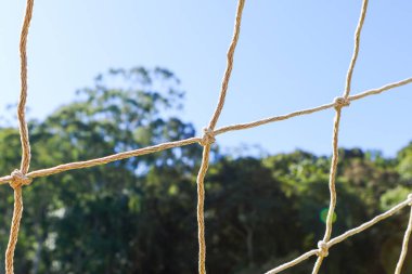 Brezilya, Rio de Janeiro 'da bir amatör sahada futbol kalesi..