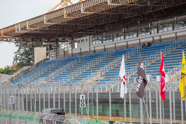 Sao Paulo, Brezilya 'daki Interlagos Racetrack - 28 Mart 2025: So Paulo' daki Formula 1 yarışı ile ünlü Brezilya yarış pistinin görüntüleri.